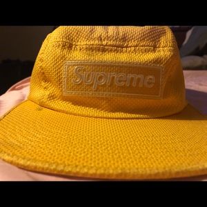 Yellow Supreme Reflective Box Logo Hat SS16